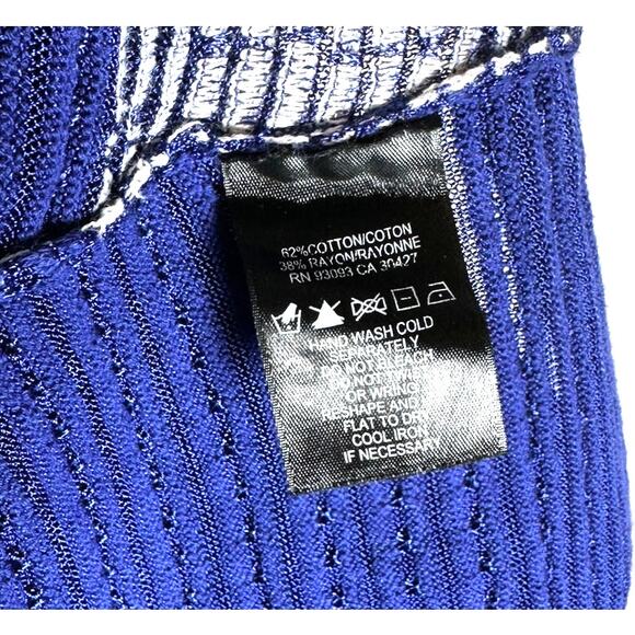 Nic+Zoe tunic stretchy M Royal Blue White accents - Picture 5 of 5